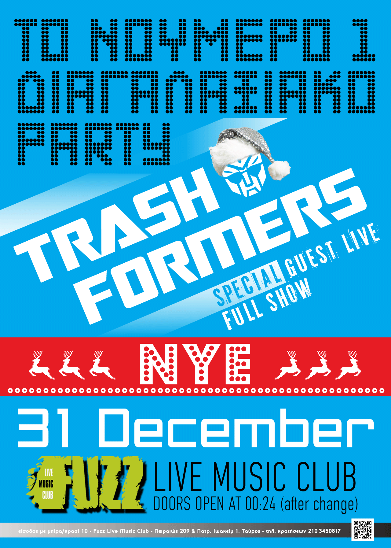 Trashformers @Fuzz NYE 2018 Poster